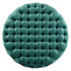 Teal Velvet Totally Tufted Round Ottoman Coffee Table 